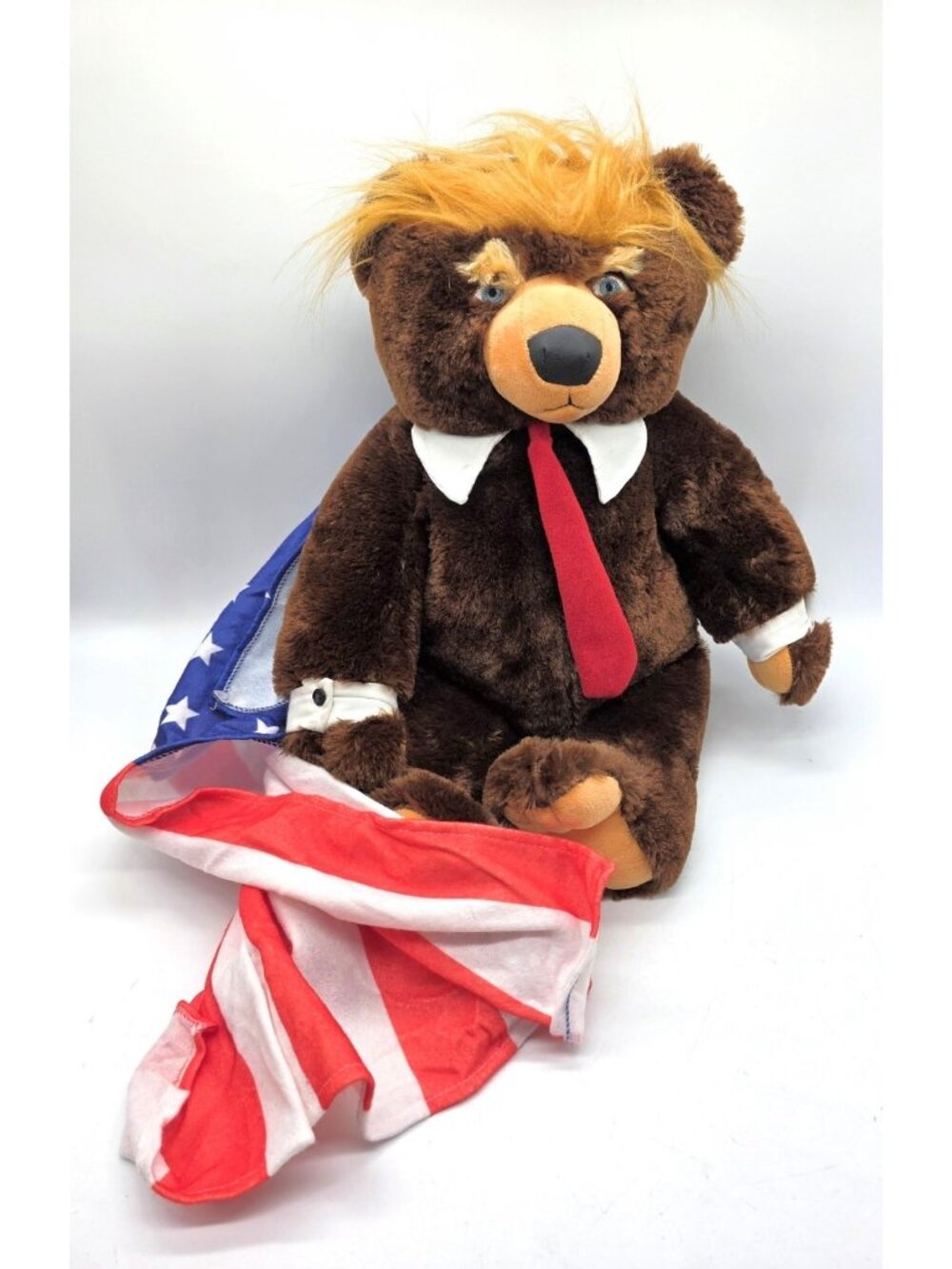 President Trump Trumpy Bear 22" Teddy Bear Plush With American Flag Republican